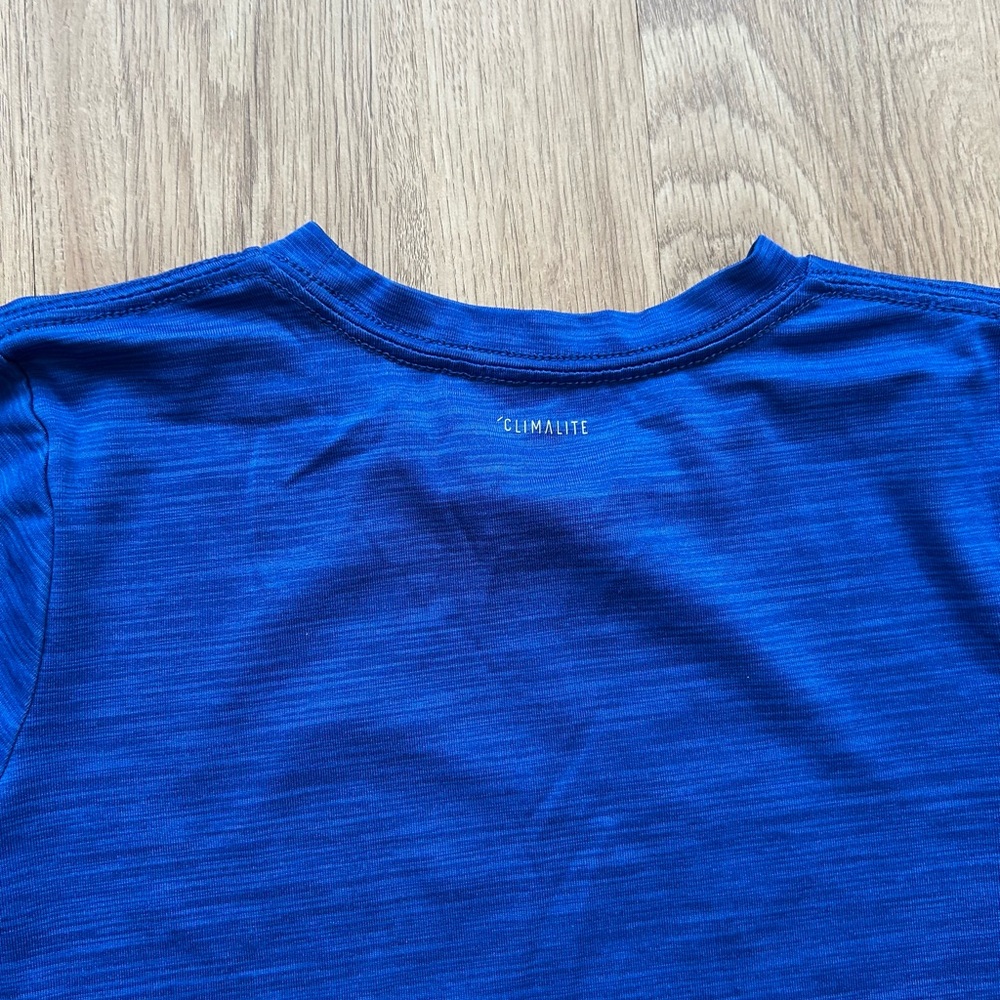 Adidas Kids Long Sleeve Blue Soccer Tee - Picture 4 of 5